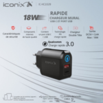 Chargeur Iconix TYPE C IC- HC1028