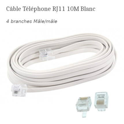 CABLE TELEPHONE RJ11 10M