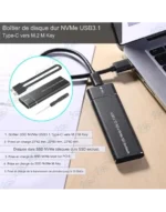BOÎTIER DISQUE DUR EXTERNE SSD M.2 NVME / USB TYPE-C Enclosure – Image 2