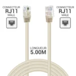 CABLE TELEPHONE RJ11 5M