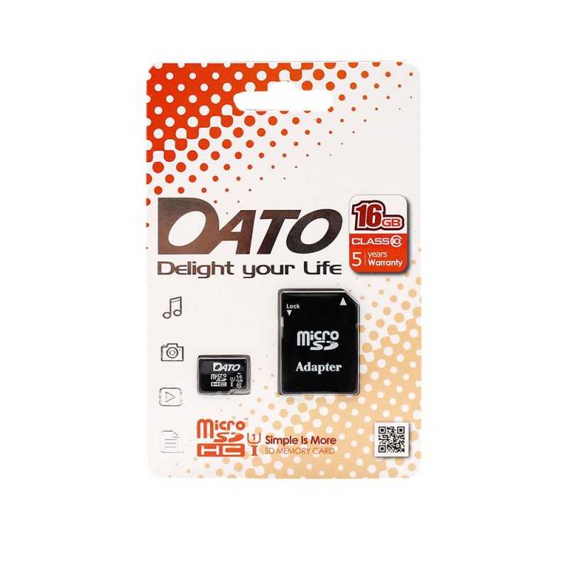 Carte Mémoire DATO SD 16 Go Class 10 Carte Mémoire DATO SD 16 Go Class 10