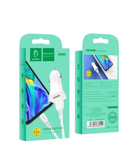 Car Charger Voiture DENMEN DZ06V 3.1A Car Charger Voiture DENMEN DZ06V 3.1A