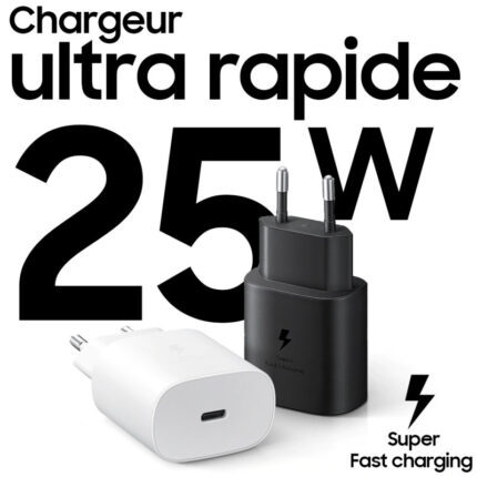 Chargeur samsung ultra rapide 25W