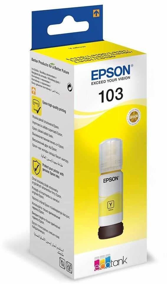 Bouteille Encre Adaptable EPSON 103 Jaune Bouteille Encre Adaptable EPSON 103 Jaune