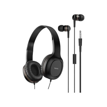 PACK HOCO W24 2EN1 CASQUE FILAIRE ET ECOUTEURS MP3