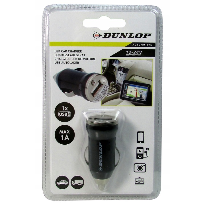 Car Adapter Travel Voiture Micro USB DUNLOP 1A Car Adapter Travel Voiture Micro USB DUNLOP 1A