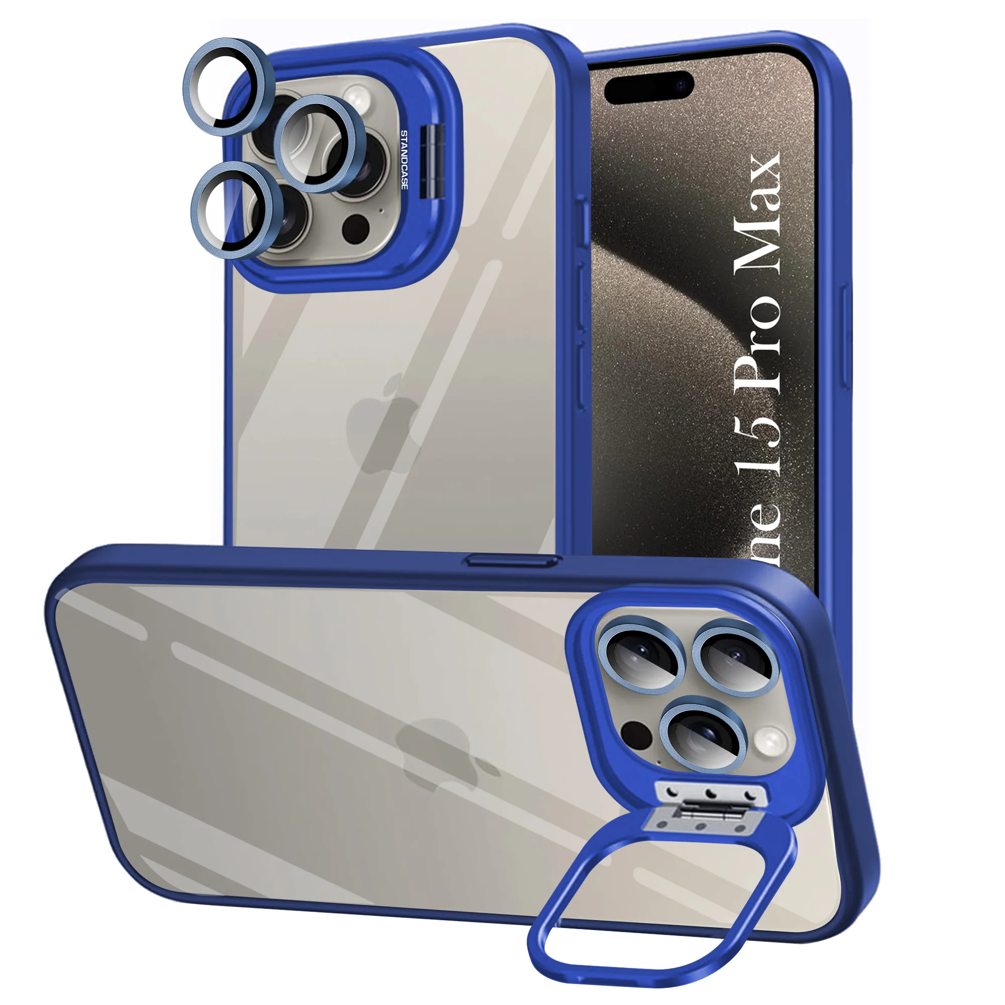 Étui iPhone 15 Pro Max Metal Stand Case Étui iPhone 15 Pro Max Metal Stand Case