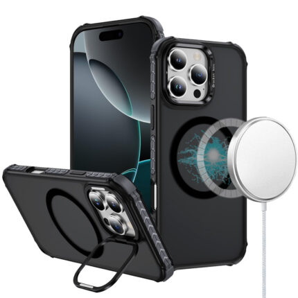 Étui iPhone 12 Pro Max Metal Stand Case