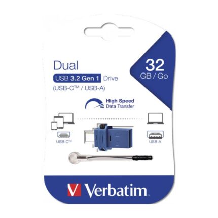 Clé USB VERBATIM Dual 32Go USB 3.2 Gen1