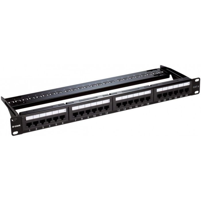 Panneau de brassage D-Link 24 ports UTP CAT 6 1U Panneau de brassage D-Link 24 ports UTP CAT 6 1U