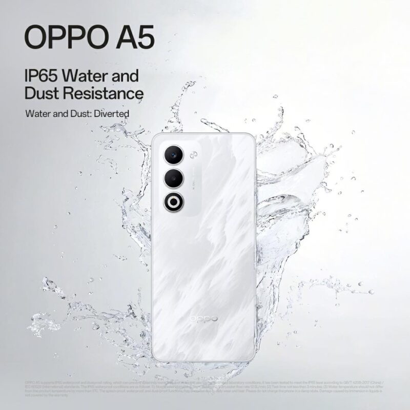 Smartphone OPPO A5 4G 8Go 256Go - Blanc brumeux