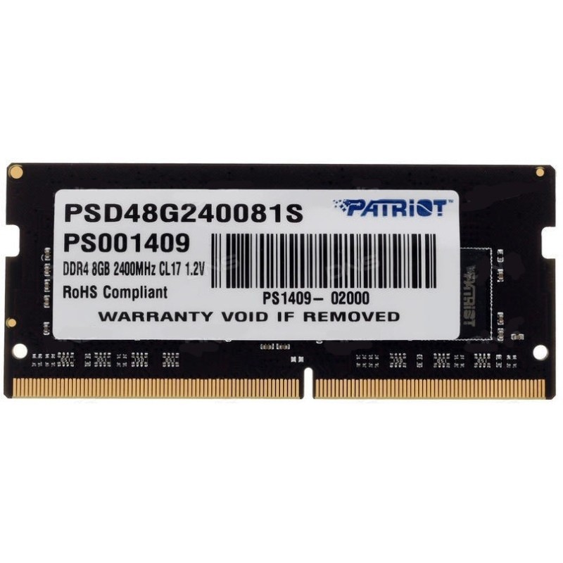 Barette Mémoire Patriot SO-DIMM 8G DDR4 2400 Barette Mémoire Patriot SO-DIMM 8G DDR4 2400