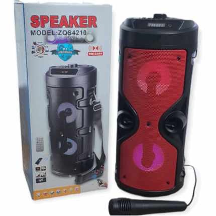 Haut Parleur Sans Fil ZQS 4210 avec SD - Rouge