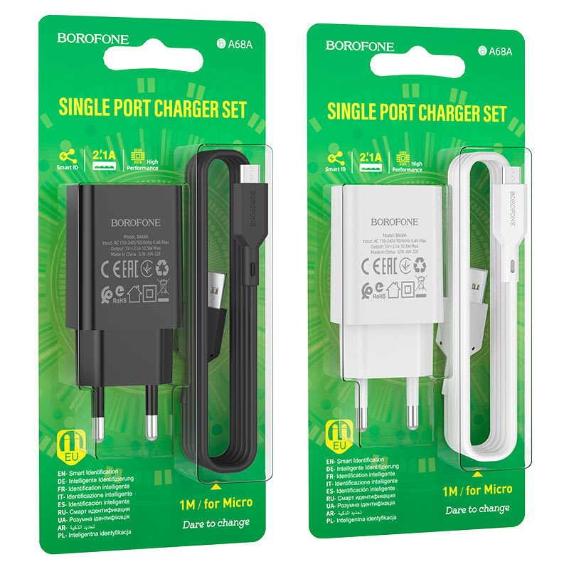 Charger type C borofone 2.1A BA68A Charger type C borofone 2.1A BA68A
