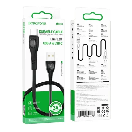 Câble Borofone BX98 USB C Noir