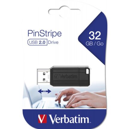 Clé USB Verbatim PinStripe USB 2.0 / 32 Go / Noir