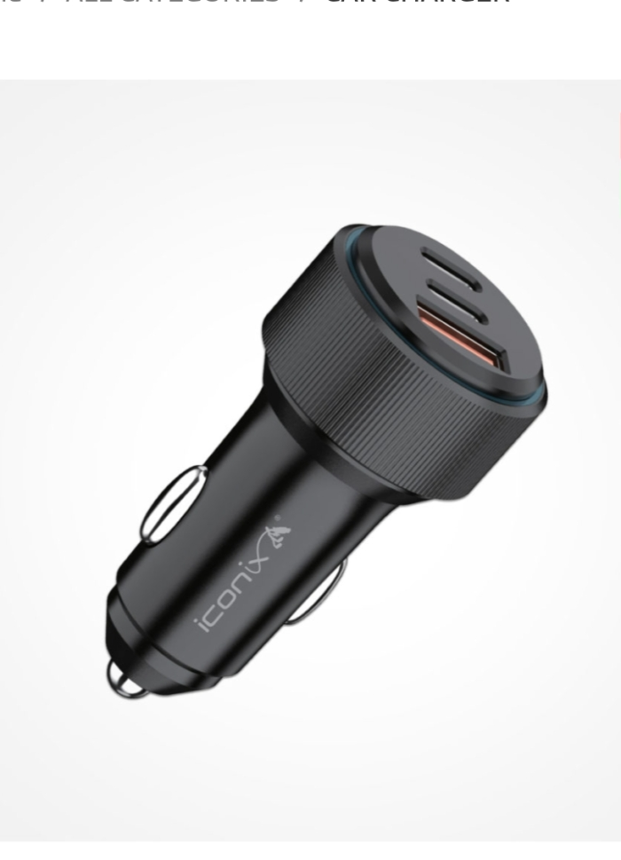 Chargeur de voiture 2USB-C 1USB-A IC-CC1717