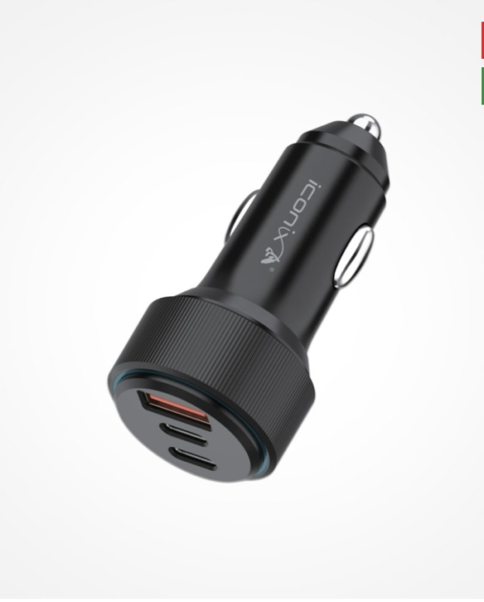 Chargeur de voiture 2USB-C 1USB-A IC-CC1717