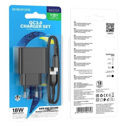 Chargeur Borofone BAS12A MICRO USB 18W